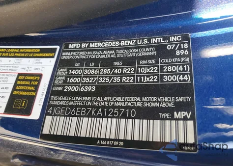 2019 Mercedes-Benz Gle Coupe 43 Amg z USA, uszkodzony, nr VIN 4JGED6EB7KA125710